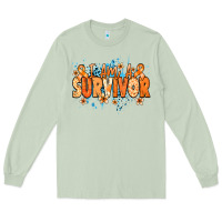 Matcha I am a survivor orange ribbon Kidney Cancer Long Sleeve Tee - NancyCooperArtShop