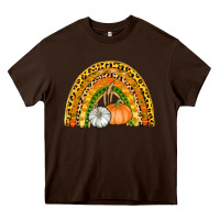 Chocolate Brown fall rainbow Heavy Core Tee - AdoDesignShop