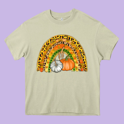 Fall Rainbow Heavy Core Tee Designed By Adodesignshop