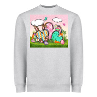 Heather Grey easter Heavyweight Sweatshirt - CowGirlArtShop