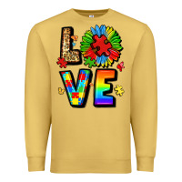 Antique Gold autism love Premium Sweatshirt - LillyAllenDesigns