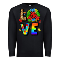Black autism love Premium Sweatshirt - LillyAllenDesigns