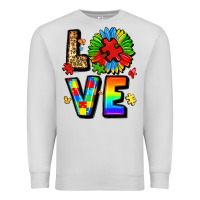 Dove Grey autism love Premium Sweatshirt - LillyAllenDesigns