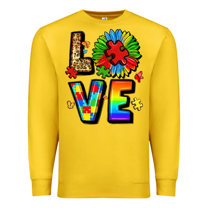 Autism Love Premium Sweatshirt by LillyAllenDesigns | Teevron