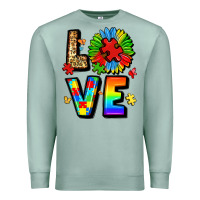 Seafoam autism love Premium Sweatshirt - LillyAllenDesigns