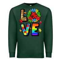 Sports Green autism love Premium Sweatshirt - LillyAllenDesigns