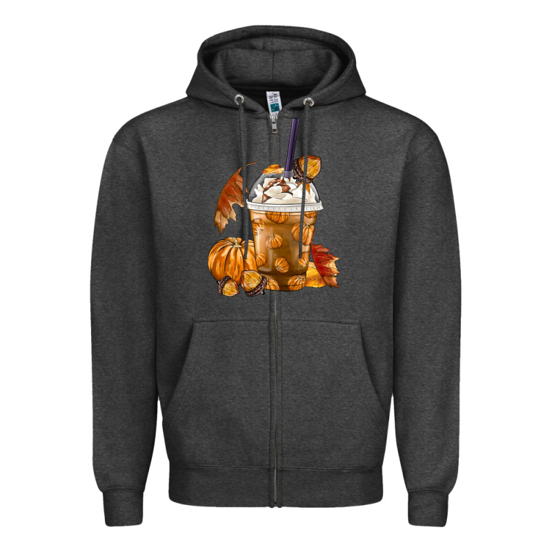 Pumpkin Spice Coffee Zipper Hoodie by FaDigitalArtStudio | Teevron