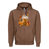 Chestnut Pumpkin Spice Coffee Zipper Hoodie - FaDigitalArtStudio