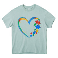 Arona autism heart Heavy Core Tee - MaliasSmallBusiness
