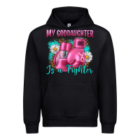 Black Breast Cancer my Goddaughter is a fighter Urban Hoodie - Artiststas