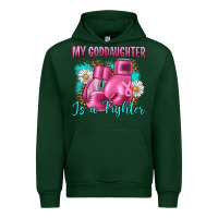 Forest Green Breast Cancer my Goddaughter is a fighter Urban Hoodie - Artiststas