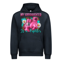 Navy Breast Cancer my Goddaughter is a fighter Urban Hoodie - Artiststas