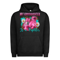 Pigment Black Breast Cancer my Goddaughter is a fighter Urban Hoodie - Artiststas