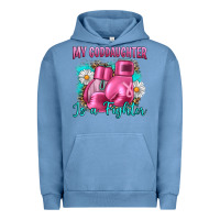 Pigment Pebble Blue Breast Cancer my Goddaughter is a fighter Urban Hoodie - Artiststas
