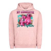 Pigment Salmon Breast Cancer my Goddaughter is a fighter Urban Hoodie - Artiststas