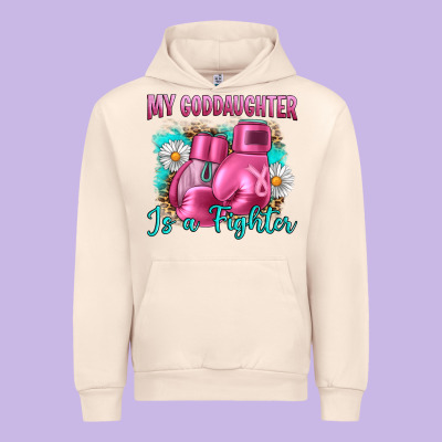 Breast Cancer My Goddaughter Is A Fighter Urban Hoodie Designed By Artiststas