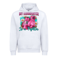 White Breast Cancer my Goddaughter is a fighter Urban Hoodie - Artiststas