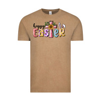Vintage Coffee Happy Easter With Cross Vintage Tee - RanaPortraitStore