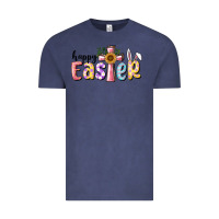 Vintage Denim Happy Easter With Cross Vintage Tee - RanaPortraitStore