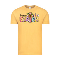 Vintage Mustard Happy Easter With Cross Vintage Tee - RanaPortraitStore