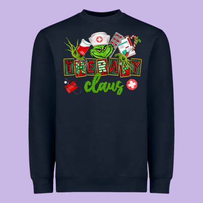 Therapy Claus Heavyweight Sweatshirt Designed By Cowgirlartshop