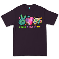 Plum peace love art Premium Tee - NancyCooperArtShop