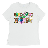 White Don't worry be hoppy Ladies Tee - NancyCooperArtShop