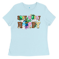 Baby Blue Don't worry be hoppy Ladies Tee - NancyCooperArtShop