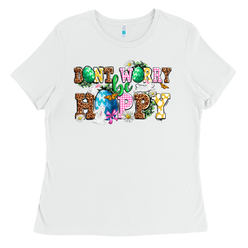 Don't Worry Be Hoppy Ladies Tee by NancyCooperArtShop | Teevron