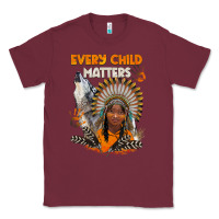 Burgundy every child matters child and wolf Classic Tee - BarkalooDesign