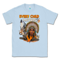 Dusty Blue every child matters child and wolf Classic Tee - BarkalooDesign