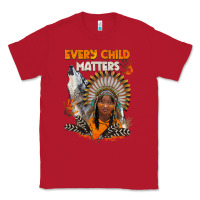 Red every child matters child and wolf Classic Tee - BarkalooDesign