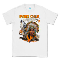 White every child matters child and wolf Classic Tee - BarkalooDesign
