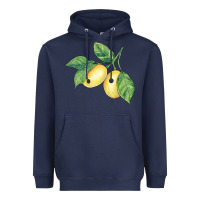 Navy lemons Heavyweight Hoodie - BundleAndBundleShop