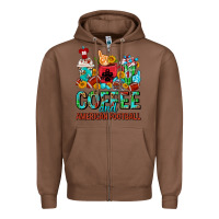 Chestnut Coffee And American Football Coffee Cups Zipper Hoodie - FaDigitalArtStudio