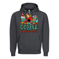 Smoke Coffee And American Football Coffee Cups Zipper Hoodie - FaDigitalArtStudio