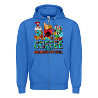 True Royal Coffee And American Football Coffee Cups Zipper Hoodie - FaDigitalArtStudio