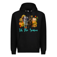 Black Tis The Season Cows Premium Hoodie - RanaPortraitStore