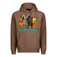 Chestnut Tis The Season Cows Premium Hoodie - RanaPortraitStore