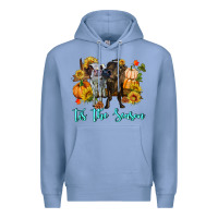 Colony Blue Tis The Season Cows Premium Hoodie - RanaPortraitStore