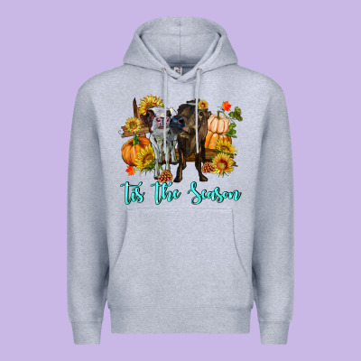 Tis The Season Cows Premium Hoodie Designed By Ranaportraitstore