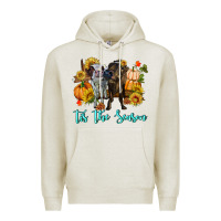 Oatmeal Heather Tis The Season Cows Premium Hoodie - RanaPortraitStore