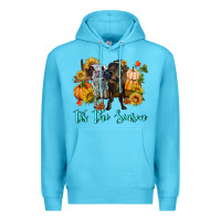 Ocean Blue Tis The Season Cows Premium Hoodie - RanaPortraitStore