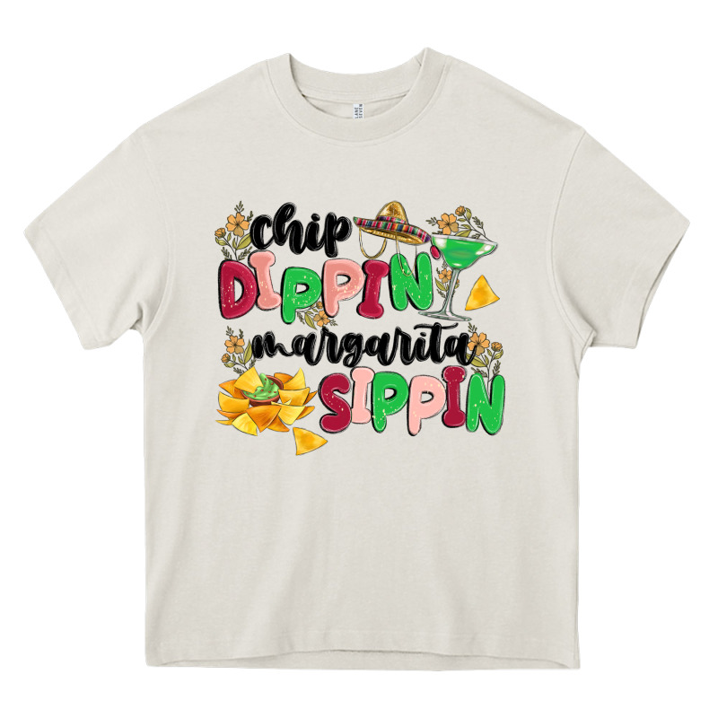 Chip Dippin' Margarita Sippin Heavy Core Tee by MaliasSmallBusiness | Teevron