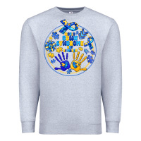 Heather Grey World Down Syndrome Day Premium Sweatshirt - CowhideDigitalArt