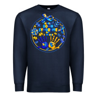 Navy World Down Syndrome Day Premium Sweatshirt - CowhideDigitalArt