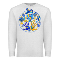 Oatmeal Heather World Down Syndrome Day Premium Sweatshirt - CowhideDigitalArt