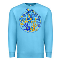 Ocean Blue World Down Syndrome Day Premium Sweatshirt - CowhideDigitalArt