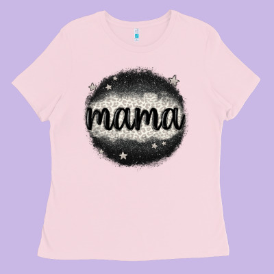 Leopard Mama Ladies Tee Designed By Maliassmallbusiness