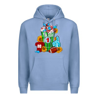 Colony Blue Football Frappe Premium Hoodie - FaDigitalArtStudio
